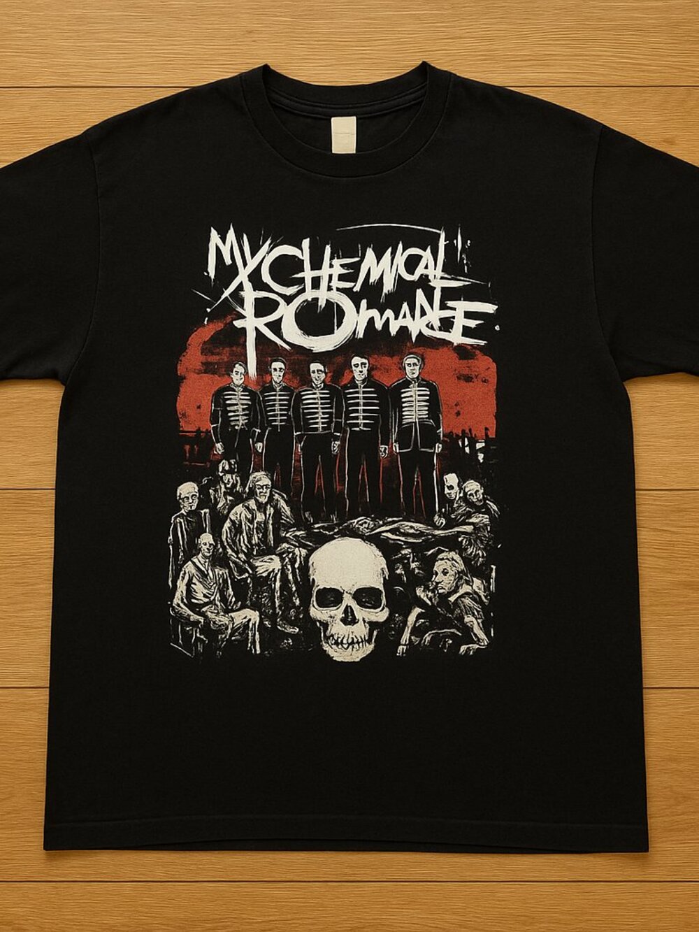 My Chemical Romance Graphic Band T-Shirt Black Alternative Rock Gothic Music Tee
